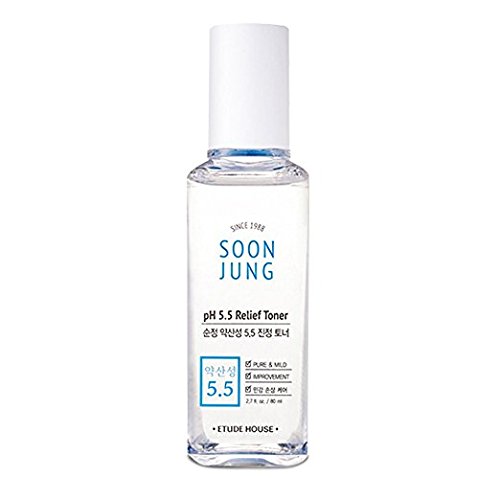 Book Cover ETUDE HOUSE SoonJung pH 5.5 Relief Toner 2.7 fl. oz. (80ml) - Hypoallergenic Skin Soothing and Moisturizing Facial Toner for Sensitive Skin, Panthenol and Madecassoside Heals Damaged & Irritated Skin