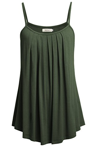 Book Cover BEPEI Women Loose Casual Summer Pleated Flowy Sleeveless Camisole Tank Tops