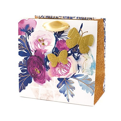 Book Cover Hallmark Signature Medium Gift Bag (Flowers and Butterfly)