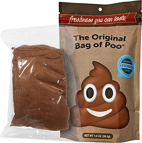Book Cover The Original Bag of Poo, Poop Emoji Novelty Brown Cotton Candy Gag Gift
