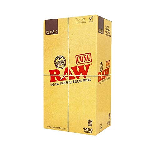 Book Cover RAW Pre-Rolled Cone 1400 Pack (King Size)