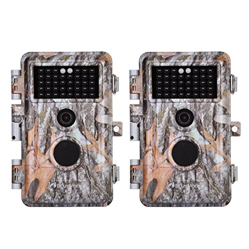 Book Cover [2019 Upgraded]2-Pack Game Trail & Deer Hunting Cameras 16MP 1080P No Glow Wildlife Cams with Night Vision Motion Activated Waterproof & Password Protected Photo & Video Model Time Lapse & Time Stamp
