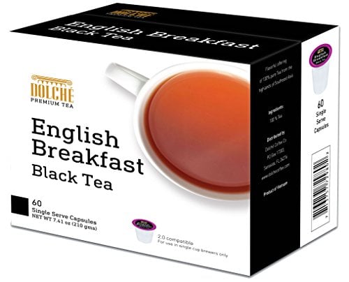 Book Cover Dolche Tea K Cup 60 Count 2.0 Compatible (English Breakfast Black Tea)