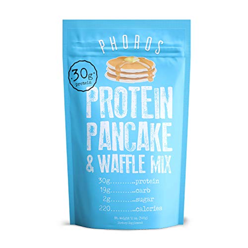 Book Cover Protein Pancake Mix by Phoros Nutrition, High Protein Low Carb, 12oz (Original)
