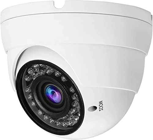 Book Cover Anpviz Analog CCTV Camera HD 1080P 4-in-1 (TVI/AHD/CVI/960H CVBS) Security Dome Camera,2.8-12mm Varifocal Lens Video Surveillance,Weatherproof Metal Housing 36 IR-LEDs Day& Night Indoor/Outdoor(White)