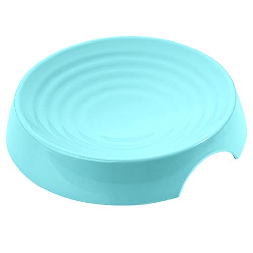 Book Cover CatGuru Whisker Stress Free Cat Food Bowl, Reliefs Whisker Fatigue, Wide Cat Dish, Non Slip Cat Feeding Bowls, Shallow Cat Bowls, Non Skid Pet Bowls For Cats, Round Rose