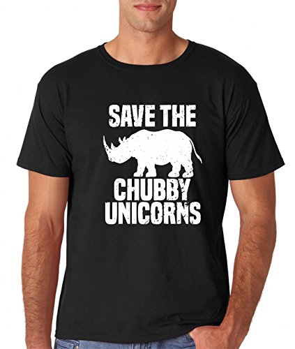 Book Cover AW Fashions Save The Chubby Unicorn - Funny Quote Tees Hipster Men's T-Shirt