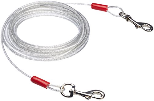 Book Cover AmazonBasics Tie-Out Cable for Dogs up to 90lbs, 25 Feet