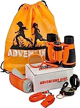 Book Cover Adventure Kidz - Outdoor Exploration Kit, Children’s Toy Binoculars, Flashlight, Compass, Whistle, Magnifying Glass, Backpack. Great Kids Gift Set for Camping, Hiking, Educational and Pretend Play.