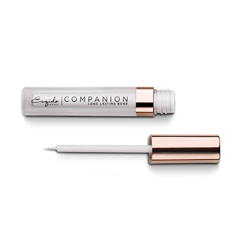 Book Cover Companion Eyelash Glue - Strong Hold, Clear, Latex-Free, Brush lash applicator. Best hypoallergenic adhesive for strip eyelash extension, false eyelashes, mink lashes. Perfect duo for sensitive eyes