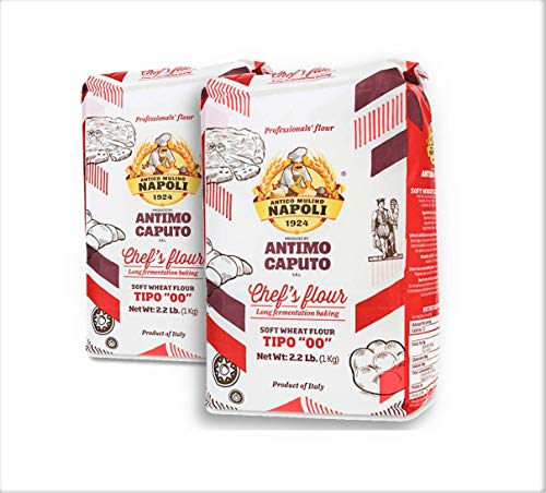 Book Cover Antimo Caputo Chefs Flour 2.2 LB (Pack of 2) - Italian Double Zero 00 - Soft Wheat for Pizza Dough, Bread, & Pasta