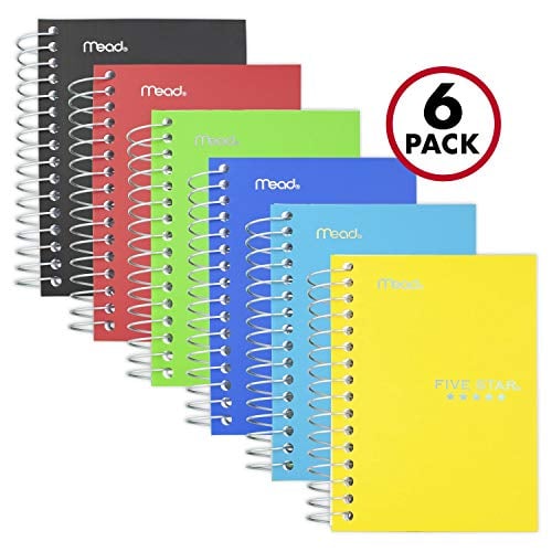 Book Cover Five Star Spiral Notebook, Fat Lil' Pocket Notebook, College Ruled Paper, 200 Sheets, 5-1/2