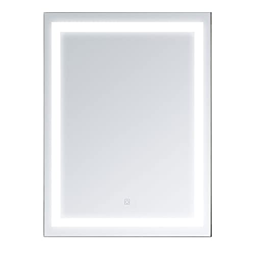 Book Cover HOMCOM LED Wall Mount Bathroom Vanity Make Up Mirror w/Defogger - 32