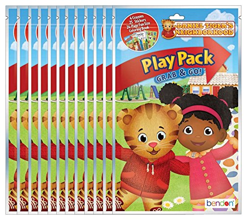Book Cover Bendon PBS Kids' Daniel Tiger's Neighborhood Grab and Go Play Packs (Pack of 12)