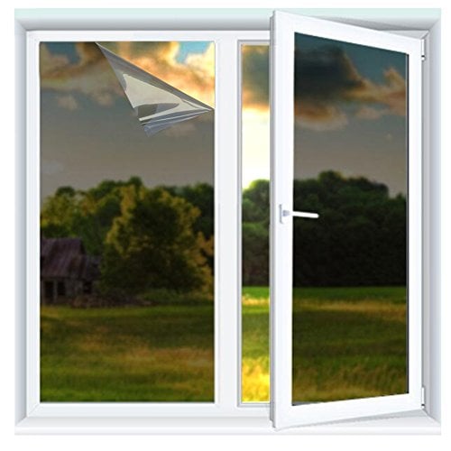 Book Cover Yzakka Light Filtering Window Film Anti UV No Glue Sun Control Heat Control Residential Window Films for Glass Self Adhesive for Home Bedroom Bathroom Kitchen Office Dark, 27.6-Inch by 16.4-Feet