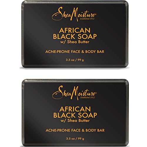 Book Cover Shea Moisture African Black Soap Bar, 3.5 Oz, Pack of 2