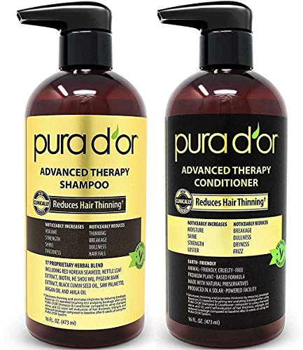Book Cover PURA Dâ€™OR Advanced Therapy System Shampoo & Conditioner - Increases Volume, Strength and Shine, Sulfate Free, Made with Argan Oil, All Hair Types, Men & Women, 473 ml (Packaging may vary)
