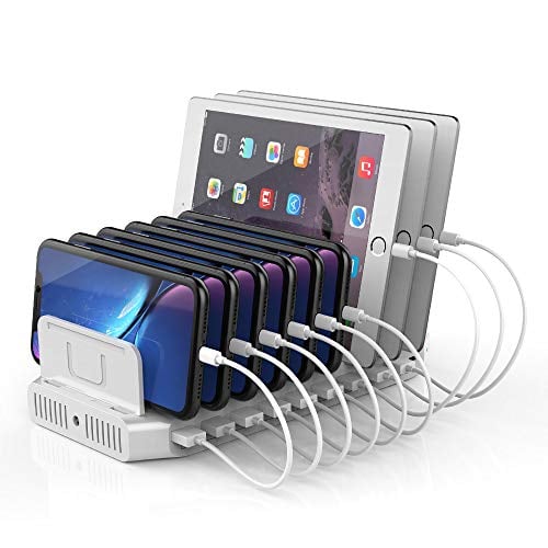 Book Cover Unitek USB C Charging Station, 120W 10 Port Type C Charging Organizer for Multiple Devices, iPhone, Smartphones, Tablets, Supports 8 iPads Charging Simultaneously