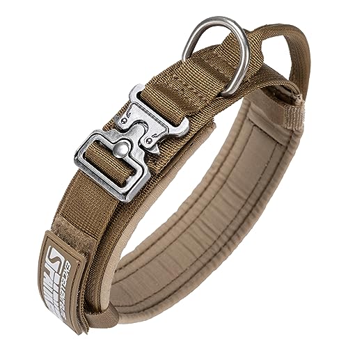 Book Cover EXCELLENT ELITE SPANKER Tactical Dog Collar Nylon Adjustable K9 Collar Military Dog Collar Heavy Duty Metal Buckle with Handle(COB-L)