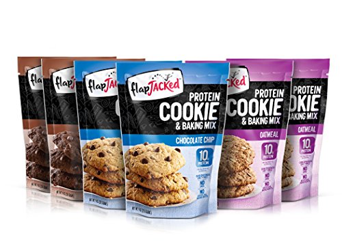 Book Cover FlapJacked Protein Cookie & Baking Mix, Variety Pack, 6 Count