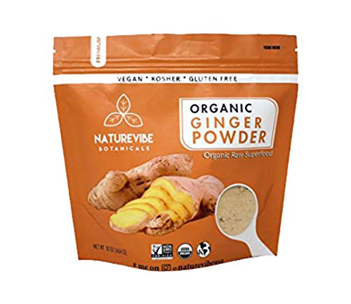 Book Cover Naturevibe Botanicals Organic Ginger Root Powder (1lb), Zingiber officinale Roscoe | Non-GMO verified, Gluten Free and Kosher