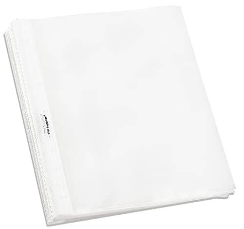 Book Cover TYH Supplies 400 Pack Clear Sheet Protectors for 3 Ring Binder | 8.5 x 11 Inch | Non-Glare Standard 11 Hole Plastic Page Protectors for Home, Office, and School | Top Loader Plastic Sleeves