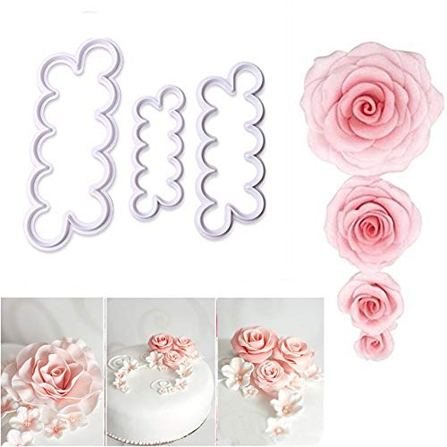 Book Cover Aremazing 3D Rose Flower Ever Cutter Fondant Mold Cake Decorating Maker Mould Baking Tool Accessories