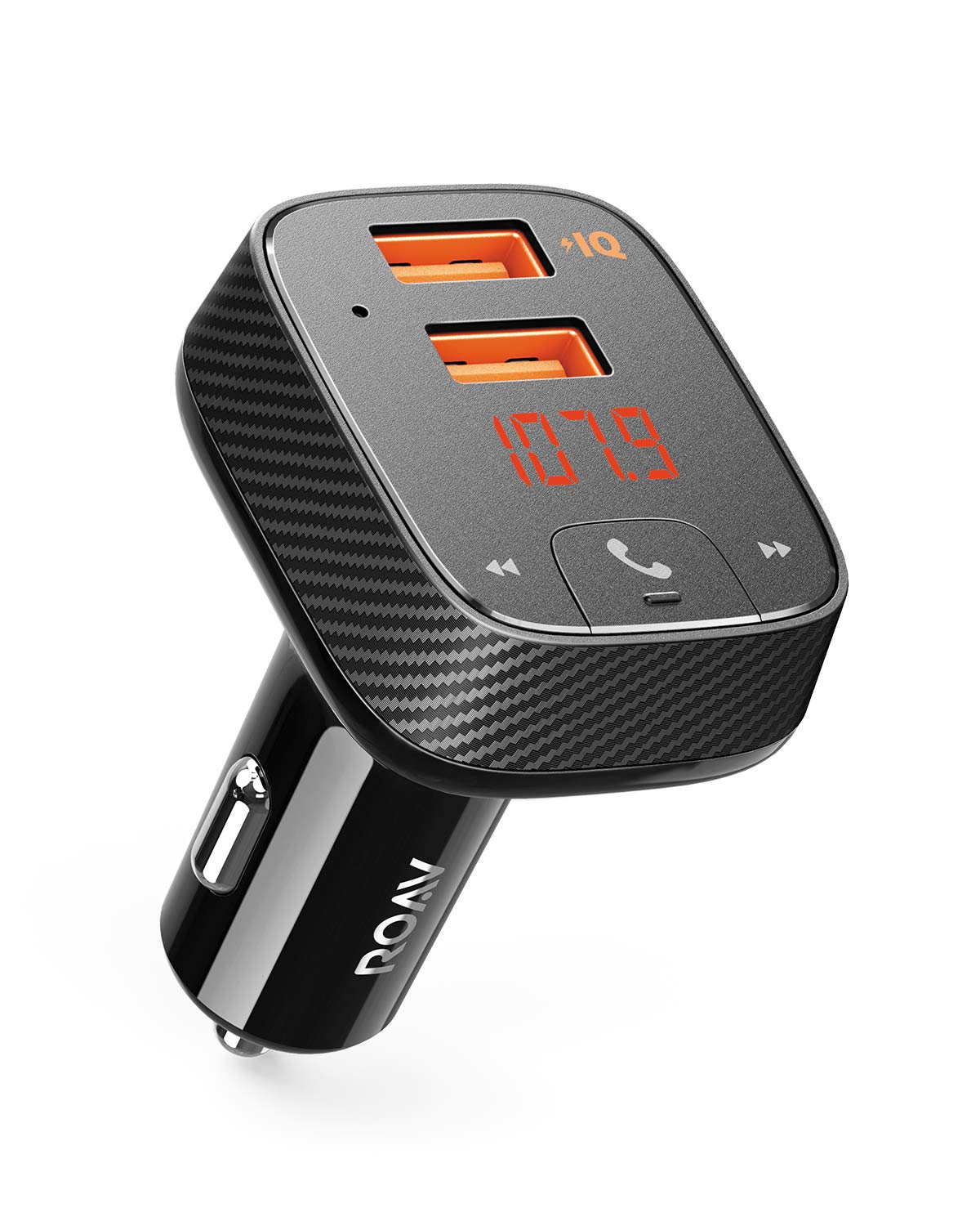 Book Cover Anker Roav SmartCharge F2 Bluetooth FM Transmitter, Wireless Audio Adapter and Receiver, Car Charger with Bluetooth, Car Locator, App Support, 2 USB Ports, PowerIQ