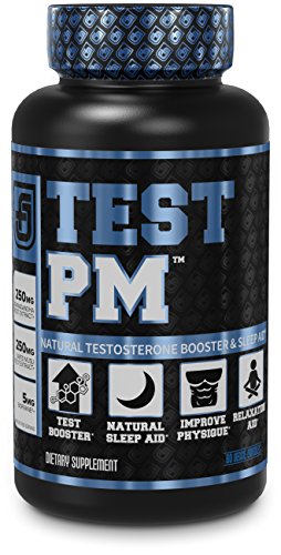 Book Cover TEST PM Testosterone Booster & Sleep Aid Supplement for Men | Promote Recovery, Muscle Growth, Rest, Fat Loss | Night Time Muscle Builder with Ashwagandha, L-Theanine, & More | 60 Natural Veggie Pills
