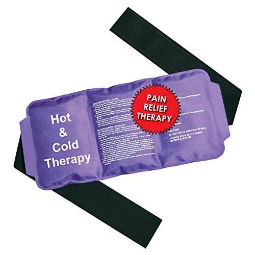 Book Cover Hot and Cold Therapy Reusable Gel Ice Pack Ideal for Women and Children for Injuries and Pain Relief with Adjustable Elastic Strap.