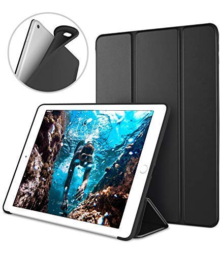 Book Cover DTTO Case for iPad Mini 4,(Not Compatible with Mini 5th Generation 2019) Ultra Slim Lightweight[Auto Sleep/Wake] Smart Case Trifold Cover Stand with Flexible Soft TPU Back Cover for iPad mini4, Black