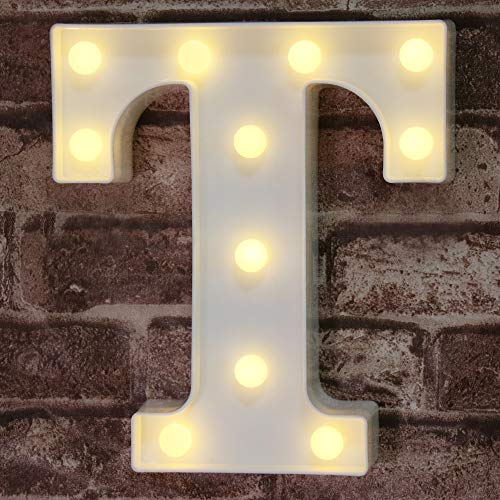 Book Cover LED Marquee Letter Lights Alphabet Light Up Sign for Wedding Home Party Bar Decoration T