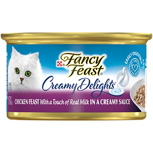 Book Cover Purina Fancy Feast Pate Wet Cat Food, Creamy Delights Chicken Feast in a Creamy Sauce - (24) 3 oz. Cans