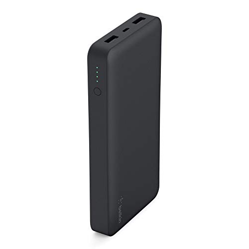 Book Cover Belkin Pocket Power 15,000mAh Durable Ultra Slim Portable Charger / Power Bank / Battery Pack (Black)