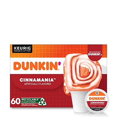 Book Cover Dunkin' Cinnamania Coffee, 60 Keurig K-Cup Pods,10 Count (Pack of 6)