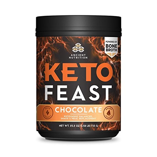 Book Cover Ancient Nutrition KetoFEAST (15 Servings (Large Canister), Chocolate)