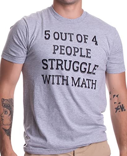 Book Cover 5 of 4 People Struggle with Math | Funny School Teacher Teaching Humor T-Shirt