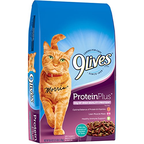 Book Cover 9 Lives Protein Plus Dry Cat Food, 3.15 Lb