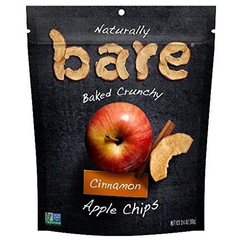 Book Cover Bare Baked Crunchy (Pack of 2) (Apple Chips - Cinnamon, 3.4 oz.(96 grams))