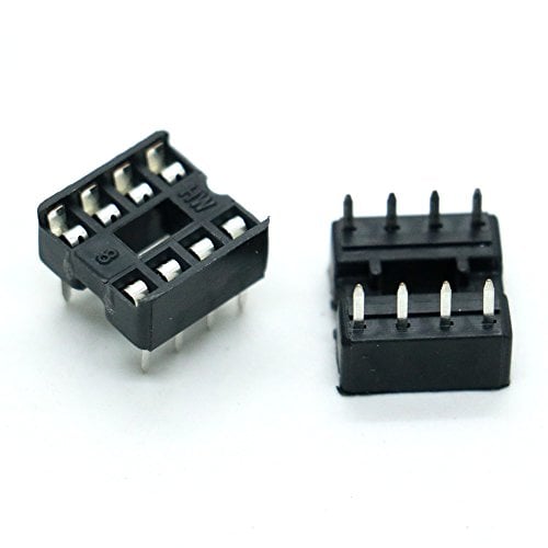 Book Cover JETEHO 50pcs 8 Pin DIP IC Sockets Adaptor Solder Type Socket