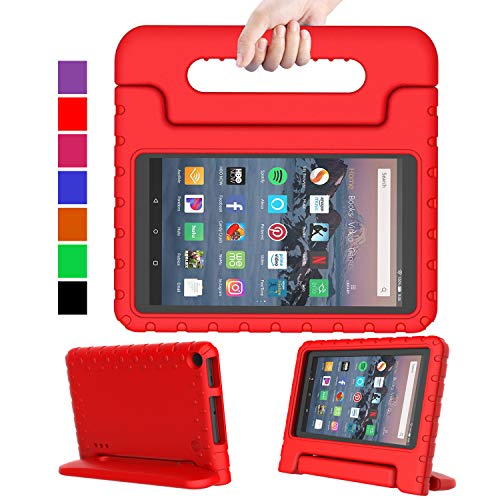 Book Cover MENZO Case for All-New Fire HD 8 2017 - Shockproof Convertible Handle Light Weight Protective Stand Cover Kids Case for All-New Kindle Fire HD 8