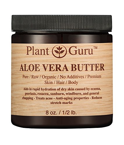 Book Cover Aloe Vera Body Butter 8 oz.100% Pure Raw Fresh Natural Cold Pressed. Skin, Hair, Nail Moisturizer, DIY Creams, Balms, Lotions, Soaps.