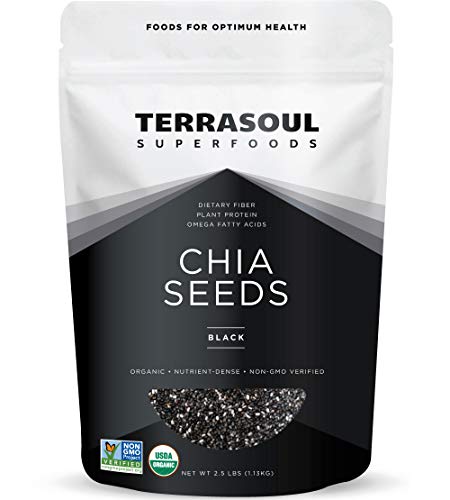Book Cover Terrasoul Superfoods Organic Black Chia Seeds, 2.5 Pounds