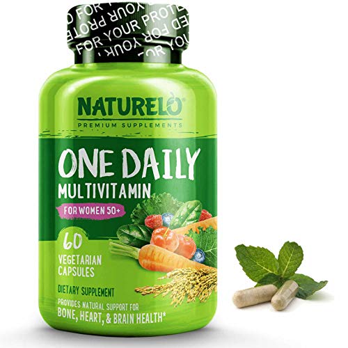 Book Cover NATURELO One Daily Multivitamin for Women 50+ (Iron Free) - Natural Menopause Support - Best for Women Over 50 - Whole Food Supplement - Non-GMO - No Soy - 60 Capsules | 2 Month Supply