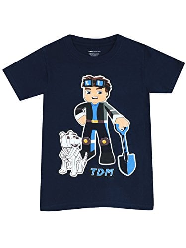 Book Cover Tube Heroes Boys Dan TDM T-Shirt Age 9 to 11 Years Blue