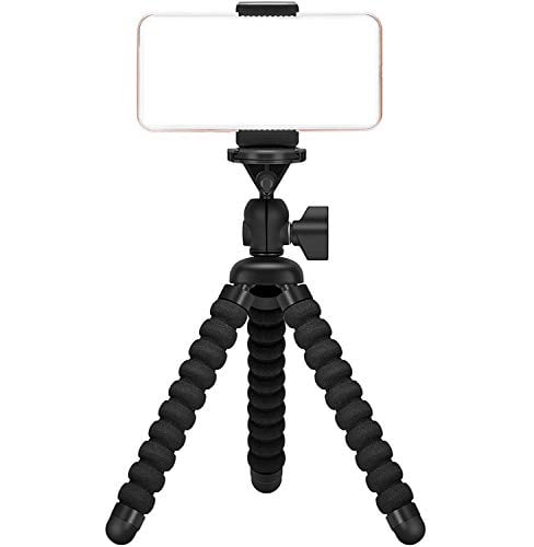 Book Cover Ailun Digtal Camera Tripod Mount Stand Camera Holder for iPhone 11/11 Pro/11 Pro Max/X Xs XR Xs Max 8 7 7 Plus Digtal Camera Galaxy s10 plus S9+ S8 S7 S7 Edge Note 10 Camera and more Black