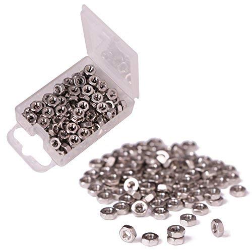 Book Cover Shapenty 100PCS 3mm Small Stainless Steel Female Thread Hex Screw Nut Fastener Tool, M3