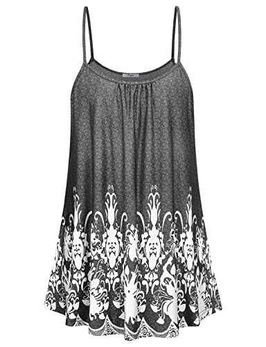 Book Cover Cestyle Women's Summer Printed Tops Loose Fit Spaghetti Strap Camisoles Tunic Tank