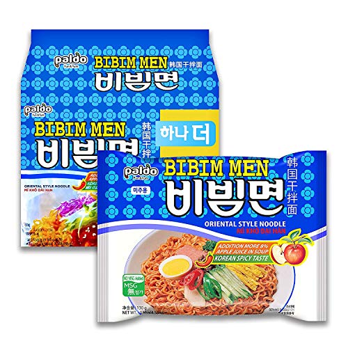 Book Cover PALDO FUN & YUM korea Paldo Bibim myun Cold Noodle instant ramen, Spicy, 4.58 Ounce (Pack of 5)
