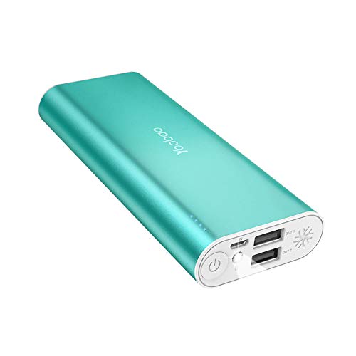 Book Cover Yoobao SP2 10000mAh Dual USB Power Bank Portable Charger External Battery Pack Powerbank Backup for iPhone iPad Tablet Samsung Galaxy LG Nexus OnePlus HTC Nokia Android Smart Phones and More - Green